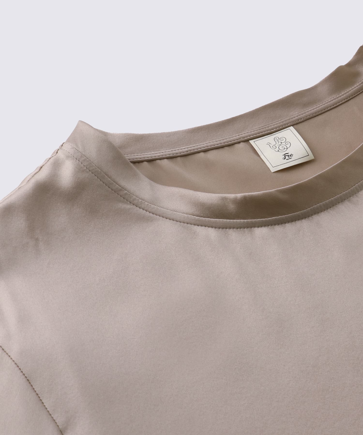 シルクサテンプルオーバー ピンクベージュ ピンクベージュ L