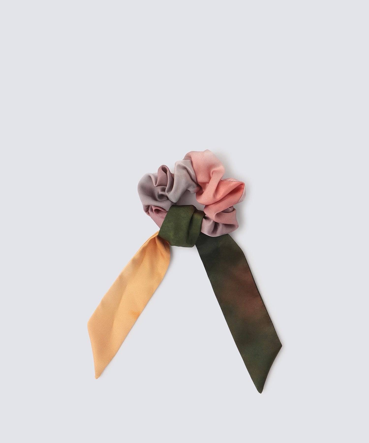 ウォータカラーシルクリボンシュシュ 2WAYタイプ ミスティレイク ミスティレイク Free