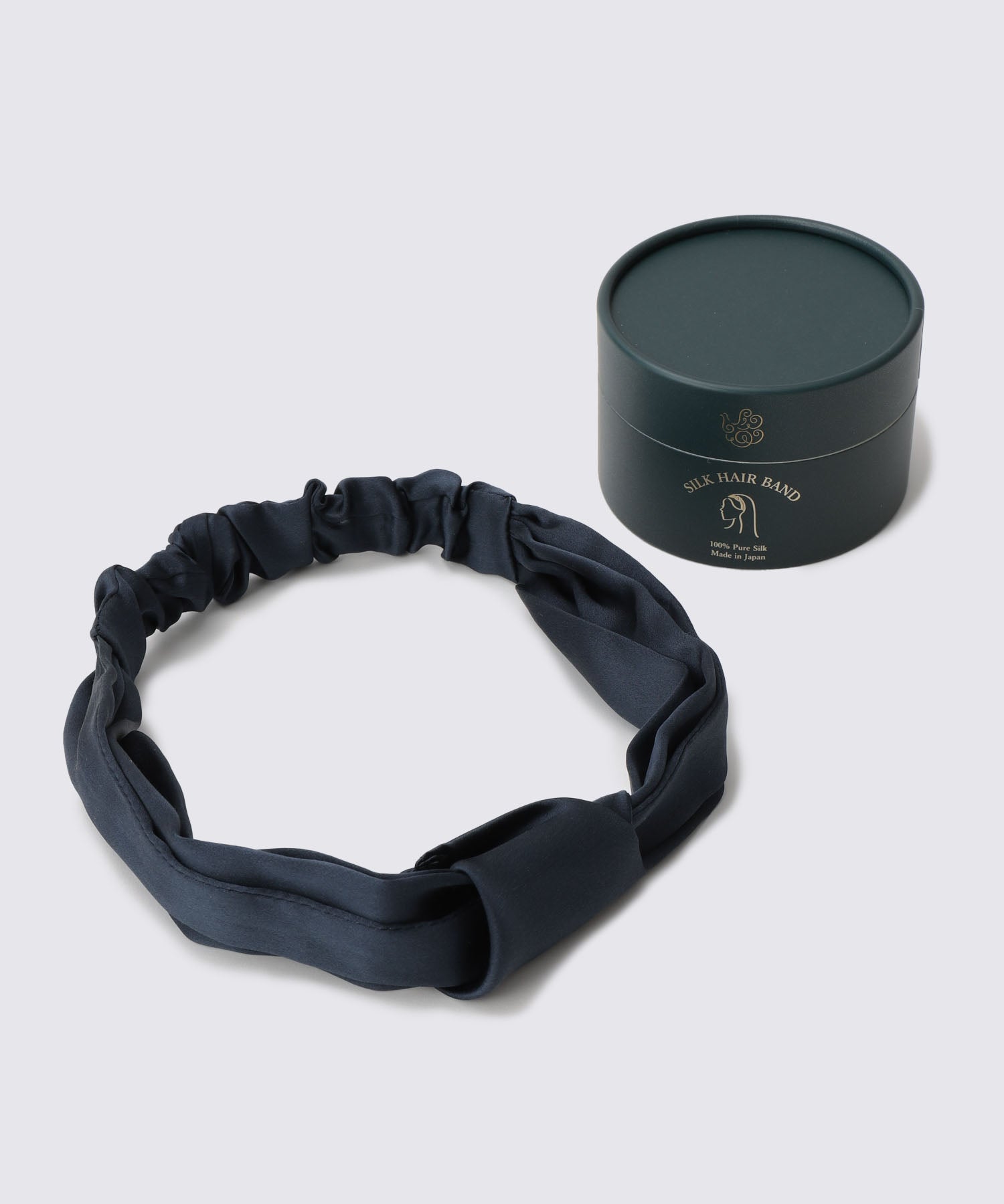 シルクヘアバンド エレガントネイビー エレガントネイビー