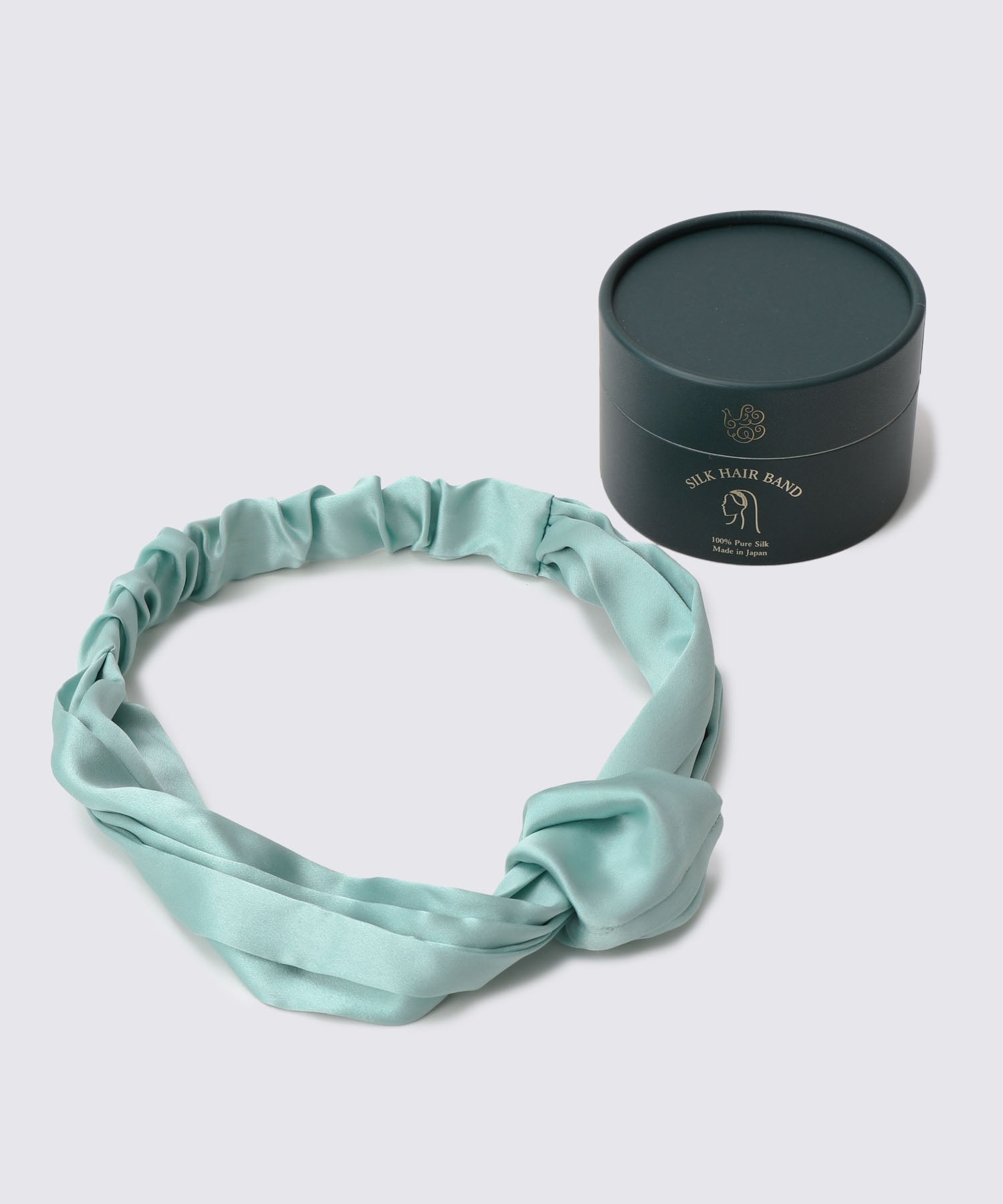 シルクヘアバンド ミントグリーン ミントグリーン