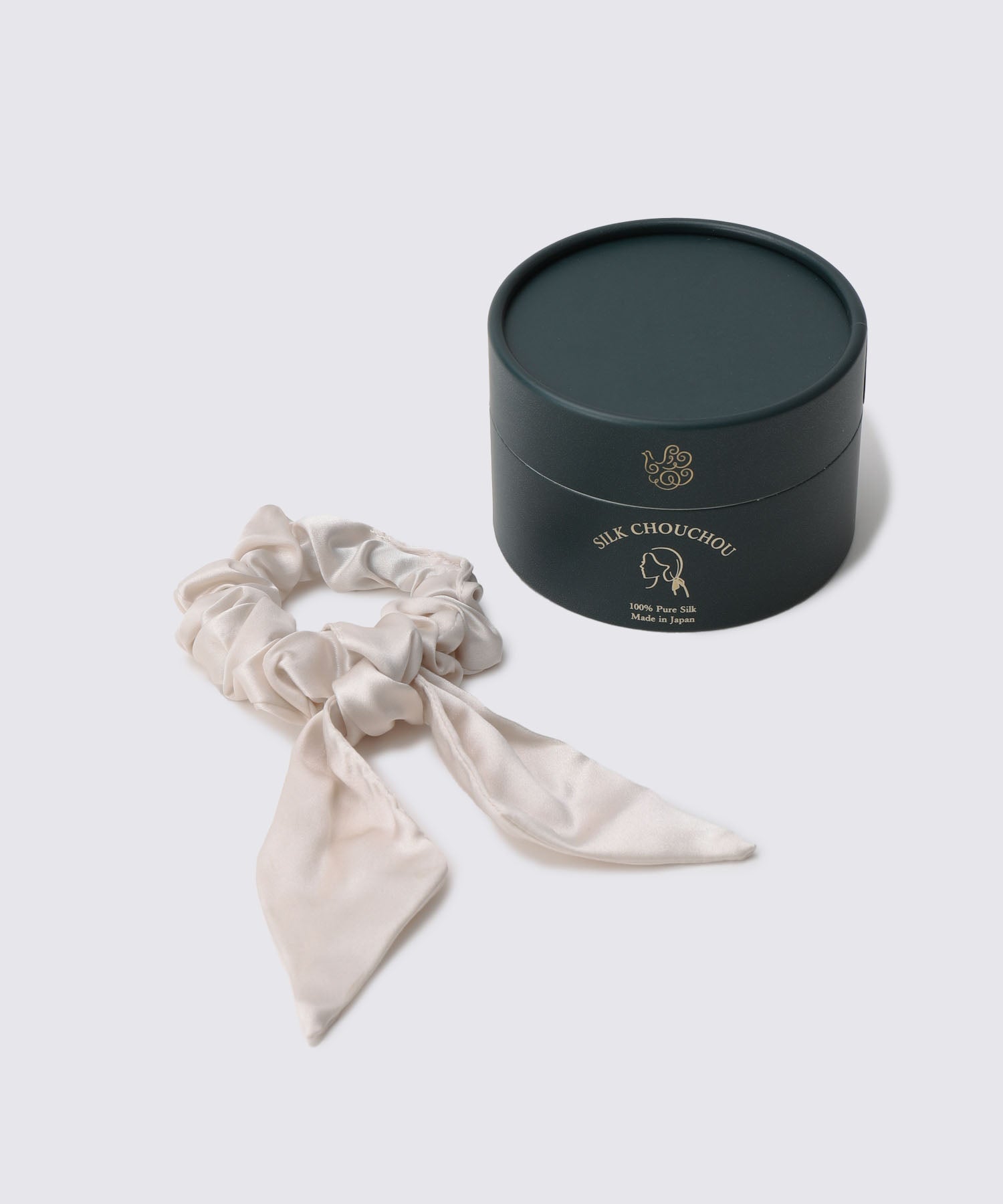 シルクリボンシュシュ 2WAYタイプ パールホワイト パールホワイト Free