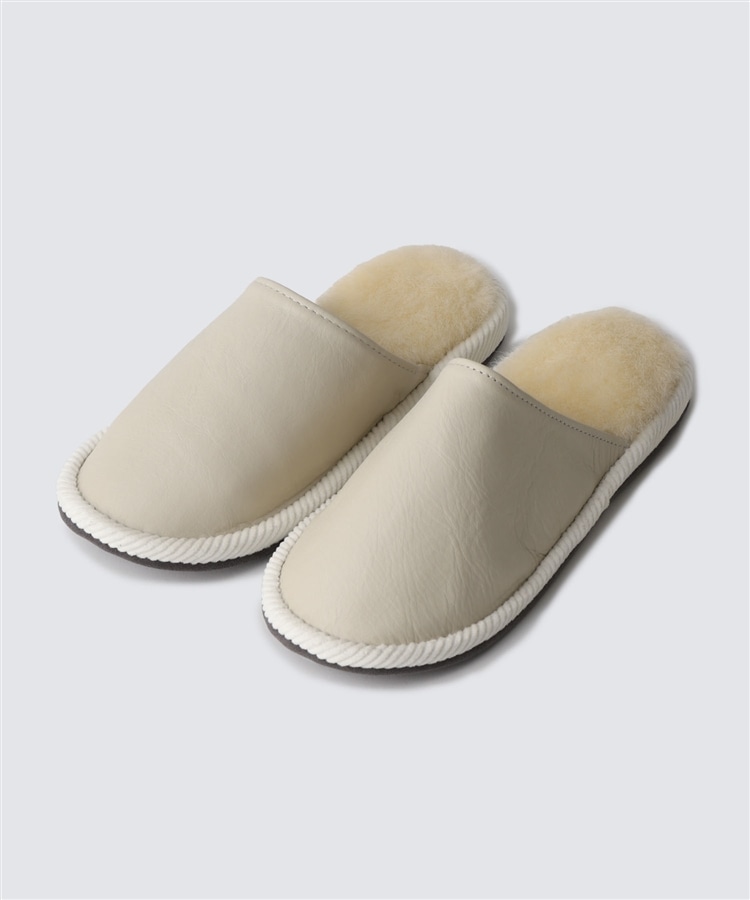 本革 ルームシューズ オフホワイト(23CM-24.5CM) オフホワイト 23CM-24.5CM