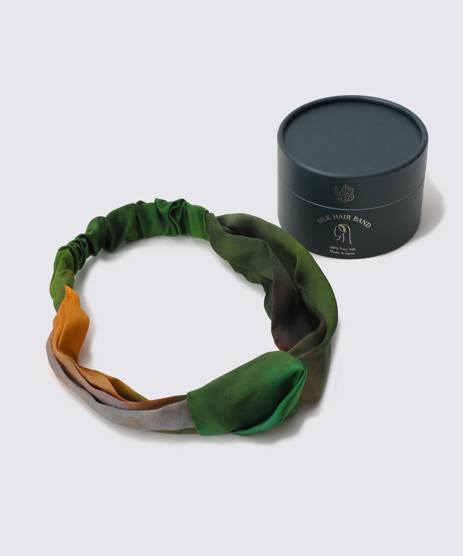 ウォータカラーシルクヘアバンド ミスティレイク