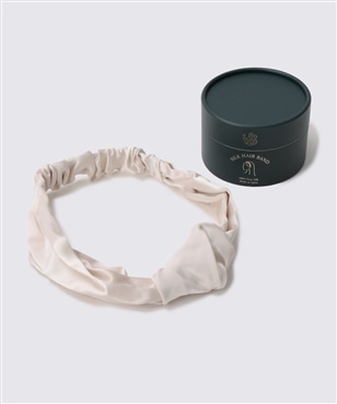 シルクヘアバンド パールホワイト