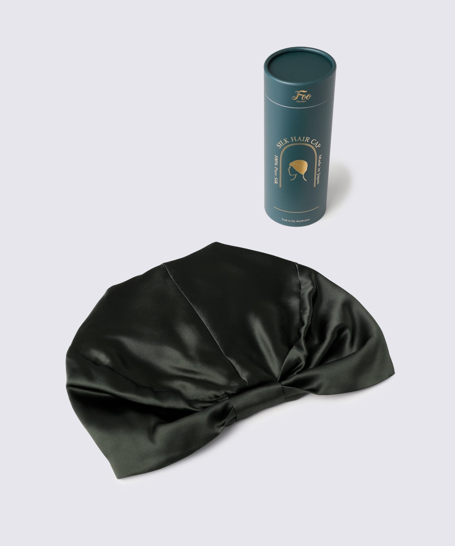 シルクキャップ　カーキ