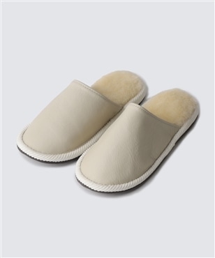 本革 ルームシューズ オフホワイト（23CM-24.5CM）