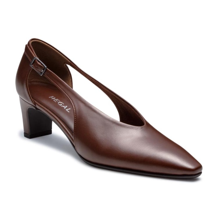 REGAL F95R サイドオープンパンプス ブラウン リーガル パンプス ブラウン 22.5cm