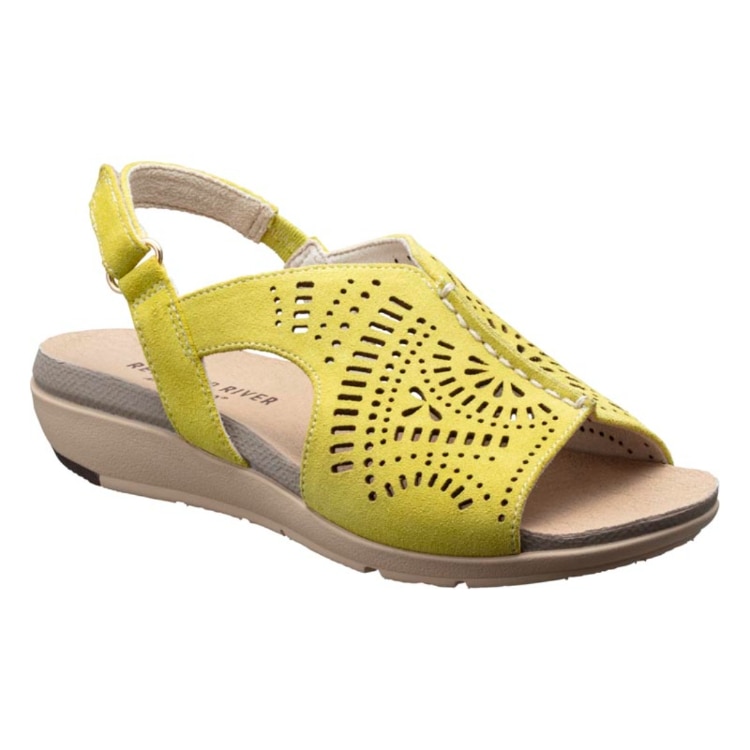 REDWOOD RIVER×MINNETONKA(R) M10C フットベットサンダル イエロースエード レッドウッドリバー ミネトンカ (R) サンダル イエロースエード 22.5cm