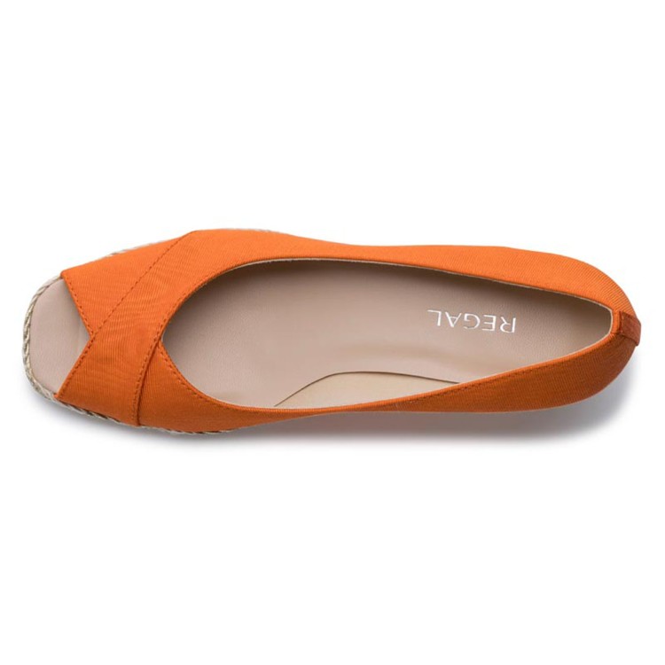 REGAL F42R ウエッジソールオープントウ オレンジ リーガル カジュアルシューズ オレンジ 22.5cm