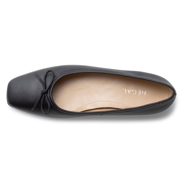REGAL F58R 晴雨兼用バレエシューズ ブラック リーガル フラットシューズ ブラック 22.5cm