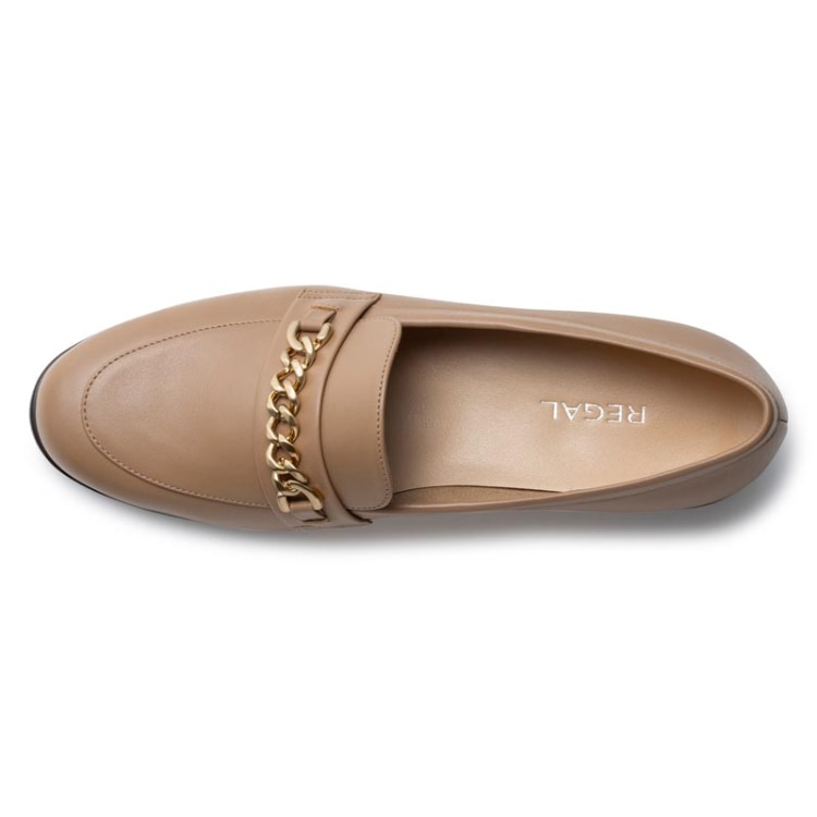 REGAL F60R 晴雨兼用チェーンローファー ベージュ リーガル フラットシューズ ベージュ 22.5cm