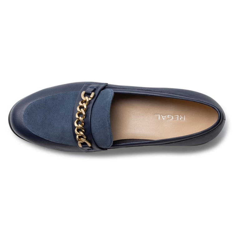 REGAL F60R 晴雨兼用チェーンローファー ブルースエード リーガル フラットシューズ ブルースエード 22.5cm