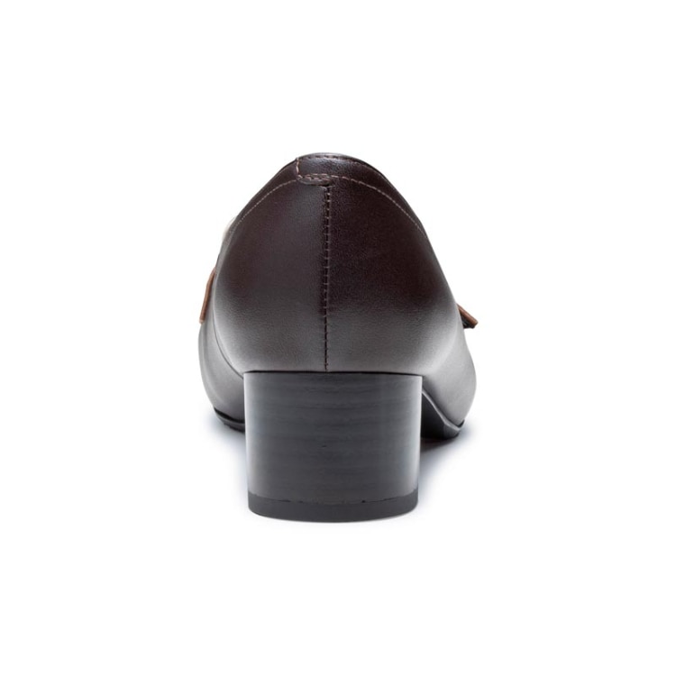 REGAL F57R 晴雨兼用ヒールローファー ダークブラウンアイボリー リーガル パンプス ダークブラウンアイボリー 22.5cm