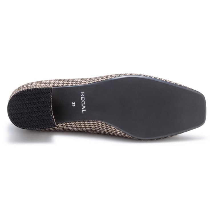 REGAL F53R スクエアトウパンプス ブラック生地 リーガル パンプス ブラック生地 22.5cm