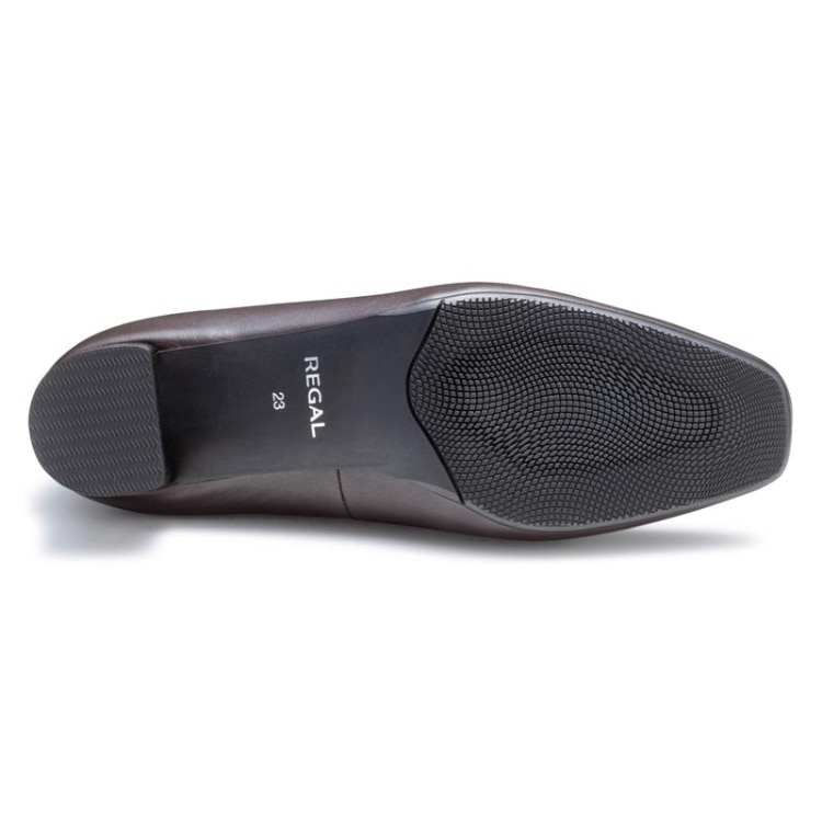 REGAL F57R 晴雨兼用ヒールローファー ダークブラウンアイボリー リーガル パンプス ダークブラウンアイボリー 22.5cm