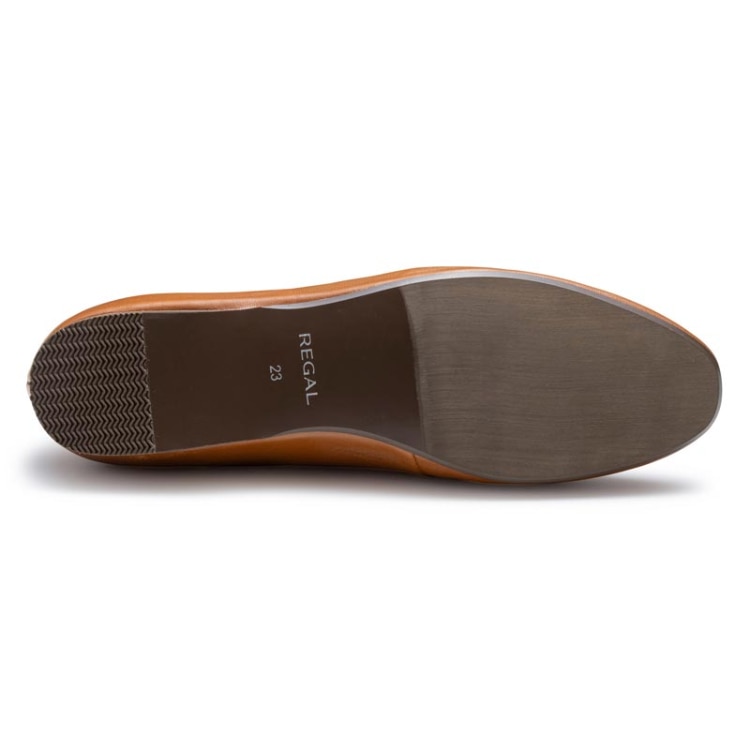 REGAL F63R フラットローファー キャメル リーガル フラットシューズ キャメル 22.5cm