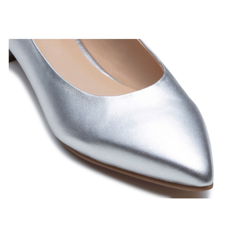 REGAL F37R ポインテッドトウフラットシューズ シルバー リーガル フラットシューズ シルバー 22.5cm
