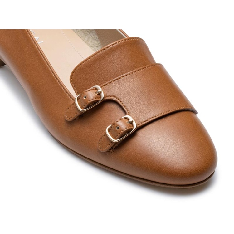 REGAL F56R ダブルモンクフラットシューズ キャメル リーガル フラットシューズ キャメル 22.5cm