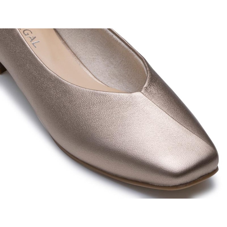 REGAL F69Q スクエアカッターシューズ ゴールド リーガル フラットシューズ ゴールド 22.5cm