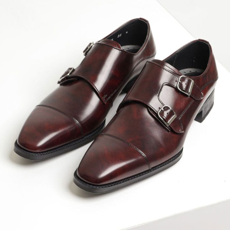 REGAL 27EL ダブルモンク ワイン リーガル ビジネスシューズ ワイン 24.0cm