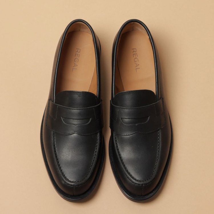 【REGAL リーガル】 ローファー 革靴 黒 ブラック 厚底 23㎝ 12glcj_____b______m.jpg