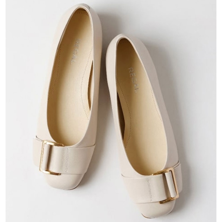 REGAL F25R 晴雨兼用フラットシューズ アイボリー リーガル フラットシューズ アイボリー 22.5cm