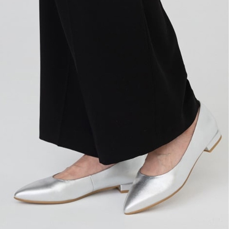 REGAL F37R ポインテッドトウフラットシューズ シルバー リーガル フラットシューズ シルバー 22.5cm