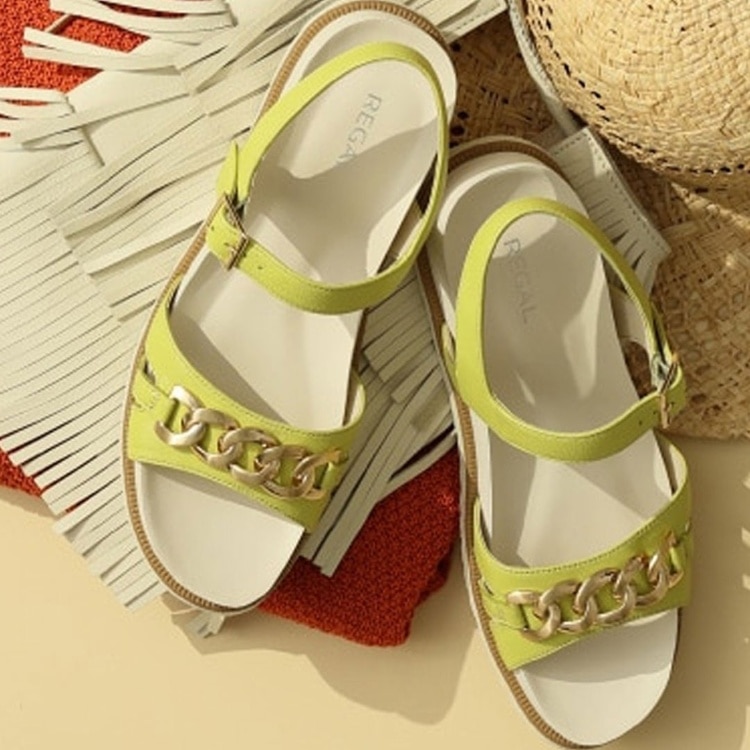 REGAL F45R フットベッドサンダル グリーン リーガル サンダル グリーン 22.5cm