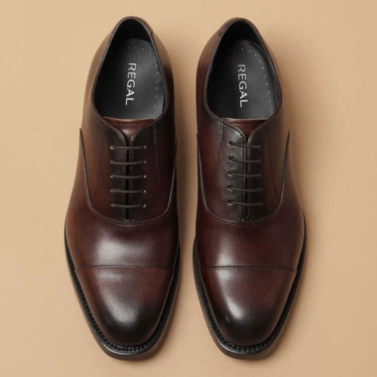 REGAL 01HL ストレートチップ ダークブラウン リーガル ビジネスシューズ ダークブラウン 24.5cm