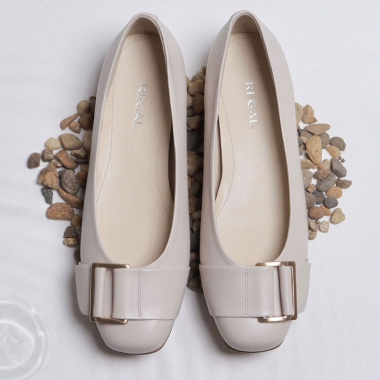 REGAL F25R 晴雨兼用フラットシューズ アイボリー リーガル フラットシューズ アイボリー 22.5cm