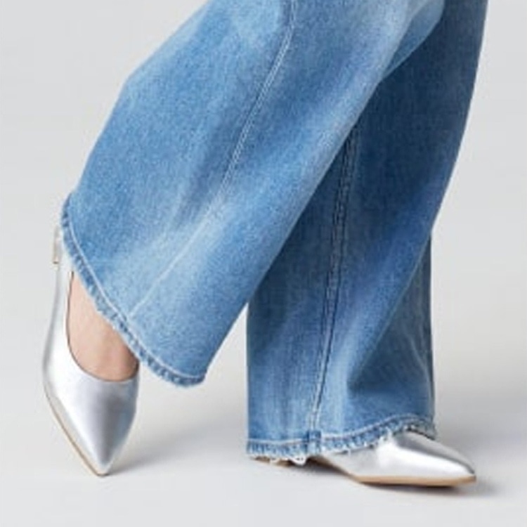 REGAL F37R ポインテッドトウフラットシューズ シルバー リーガル フラットシューズ シルバー 22.5cm