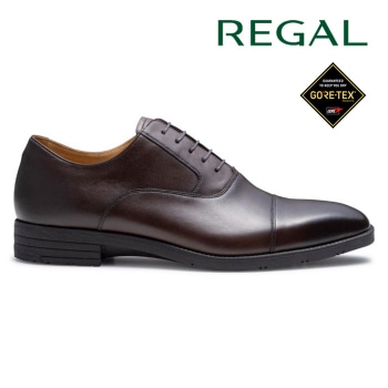 REGAL 21BL ストレートチップ「ＧＯＲＥ－ＴＥＸ　ＳＵＲＲＯＵＮＤ（Ｒ）　フットウェア」 ダークブラウン リーガル ビジネスシューズ