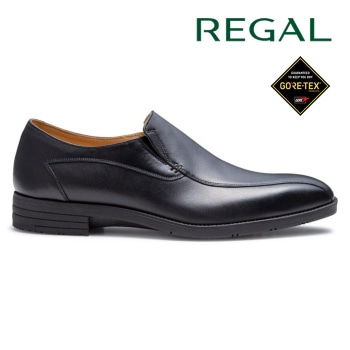 REGAL 22BL スリッポン「ＧＯＲＥ－ＴＥＸ　ＳＵＲＲＯＵＮＤ（Ｒ）　フットウェア」 ブラック リーガル ビジネスシューズ