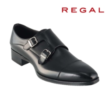 REGAL 27EL ダブルモンク ブラック リーガル ビジネスシューズ