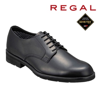 REGAL 34CL プレーントウ（ＧＯＲＥ－ＴＥＸ　フットウェア：幅広３Ｅウィズ） ブラック リーガル ビジネスシューズ