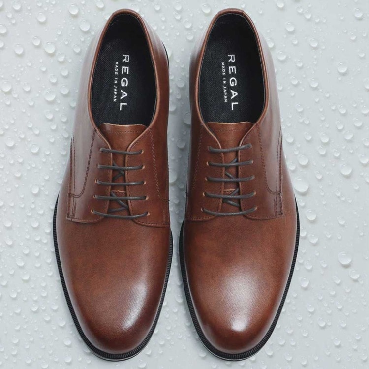 REGAL 34CL プレーントウ（ＧＯＲＥ－ＴＥＸ　フットウェア：幅広３Ｅウィズ） ダークブラウン リーガル ビジネスシューズ