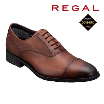 REGAL 35HR ストレートチップ（ＧＯＲＥ－ＴＥＸ　フットウェア：幅広３Ｅウィズ） ブラウン リーガル ビジネスシューズ