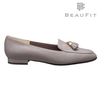 BEAUFIT A76W 晴雨兼用タッセル付きパンプス グレー ビューフィット パンプス