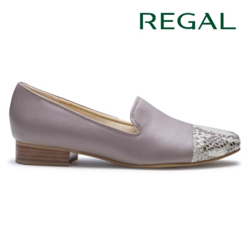 REGAL F25M カジュアルスリッポンシューズ グレーヘビ柄 リーガル フラットシューズ