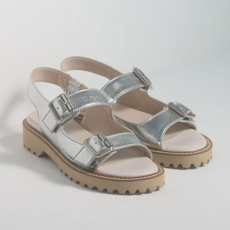 REGAL F28R ダブルバックルサンダル シルバー リーガル サンダル