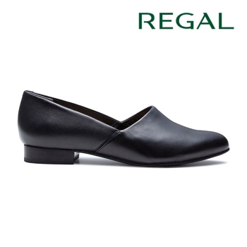 REGAL F38R 甲深フラットシューズ ブラック リーガル フラットシューズ