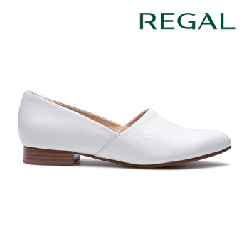 REGAL F38R 甲深フラットシューズ アイボリー リーガル フラットシューズ