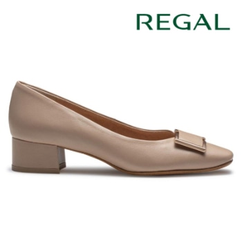 REGAL F53R スクエアトウパンプス ベージュ リーガル パンプス