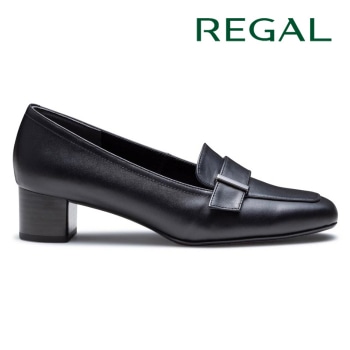 REGAL F57R 晴雨兼用ヒールローファー ブラック リーガル パンプス