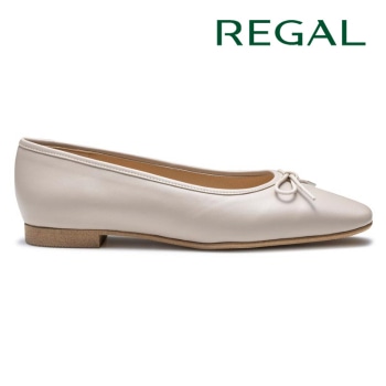 REGAL F58R 晴雨兼用バレエシューズ アイボリー リーガル フラットシューズ