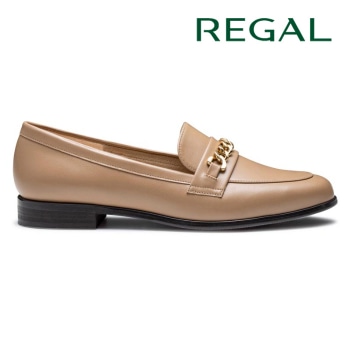 REGAL F60R 晴雨兼用チェーンローファー ベージュ リーガル フラットシューズ