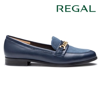 REGAL F60R 晴雨兼用チェーンローファー ブルースエード リーガル フラットシューズ