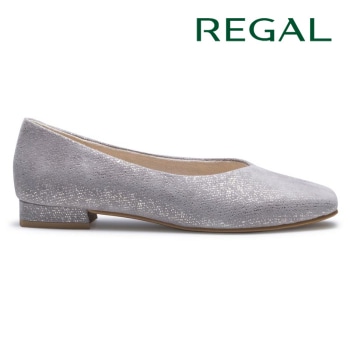 REGAL F69Q スクエアカッターシューズ グレースエード リーガル フラットシューズ