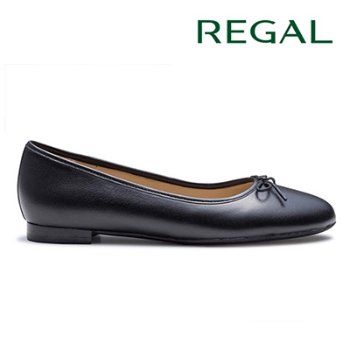 REGAL F79Q バレエシューズ ブラック リーガル フラットシューズ