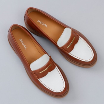 REGAL F79R ローファー ブラウンアイボリー リーガル カジュアルシューズ